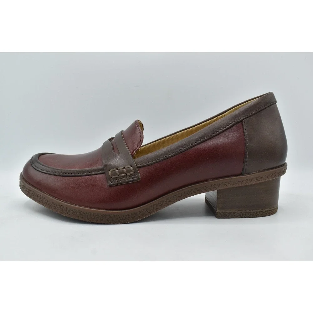 Dansko EU 39 Danica Burnished Plum Chocolate Leather Waterproof Loafers Shoes